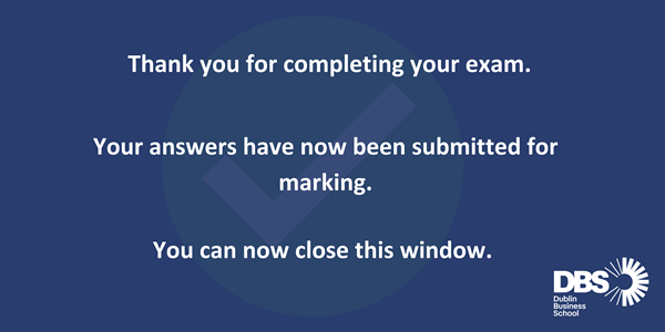 Exam Submission Screen